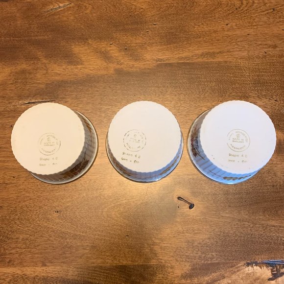 Vintage Set of 3 Royal Worcester Evesham Gold Ramekins - 4 Oz. - Picture 10 of 13